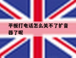 平板打电话怎么关不了扩音器了呢