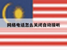 网络电话怎么关闭自动接听