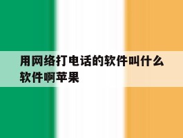 用网络打电话的软件叫什么软件啊苹果