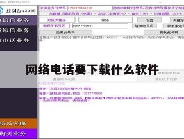网络电话要下载什么软件
