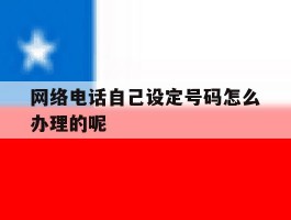 网络电话自己设定号码怎么办理的呢