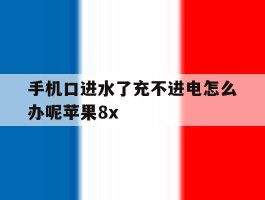 包含手机口进水了充不进电怎么办呢苹果8x的词条