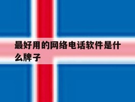 最好用的网络电话软件是什么牌子