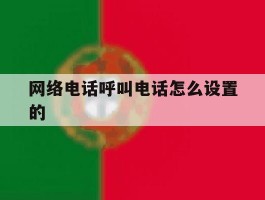 网络电话呼叫电话怎么设置的