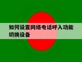 如何设置网络电话呼入功能切换设备的简单介绍