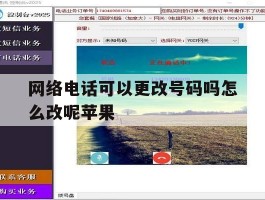 网络电话可以更改号码吗怎么改呢苹果