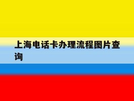 上海电话卡办理流程图片查询