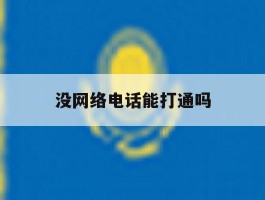 没网络电话能打通吗
