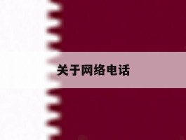 关于网络电话