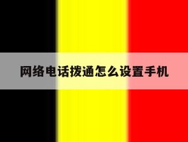 网络电话拨通怎么设置手机