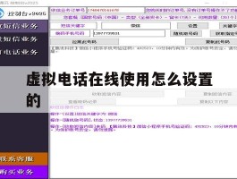 虚拟电话在线使用怎么设置的