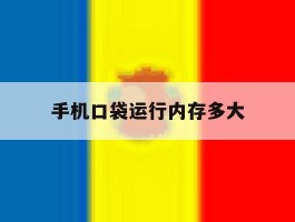 手机口袋运行内存多大