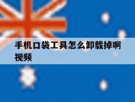 手机口袋工具怎么卸载掉啊视频