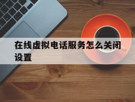 在线虚拟电话服务怎么关闭设置
