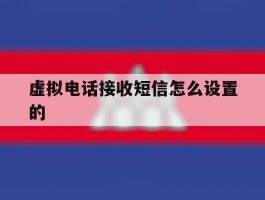 虚拟电话接收短信怎么设置的