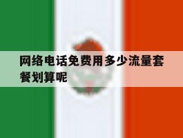 网络电话免费用多少流量套餐划算呢
