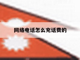 网络电话怎么充话费的