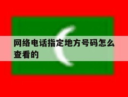 网络电话指定地方号码怎么查看的