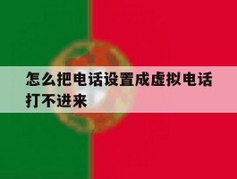 怎么把电话设置成虚拟电话打不进来