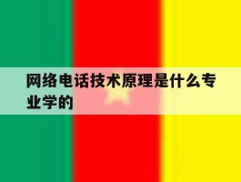 网络电话技术原理是什么专业学的