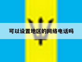 可以设置地区的网络电话吗
