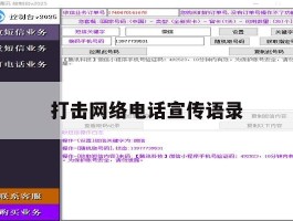 打击网络电话宣传语录