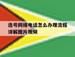 选号网络电话怎么办理流程详解图片视频