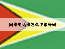 网络电话卡怎么注销号码