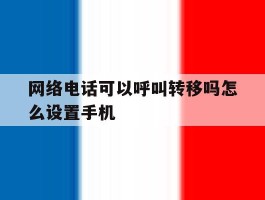 包含网络电话可以呼叫转移吗怎么设置手机的词条