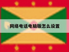 网络电话电脑版怎么设置