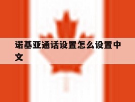 诺基亚通话设置怎么设置中文