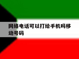 网络电话可以打给手机吗移动号码