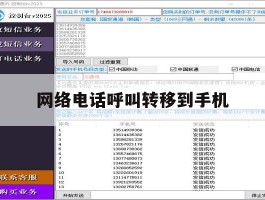 网络电话呼叫转移到手机