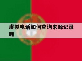 虚拟电话如何查询来源记录呢