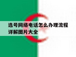 选号网络电话怎么办理流程详解图片大全的简单介绍
