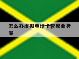 怎么办虚拟电话卡套餐业务呢的简单介绍