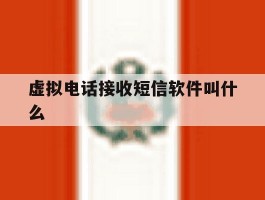 虚拟电话接收短信软件叫什么