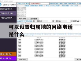 可以设置归属地的网络电话是什么