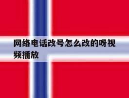 网络电话改号怎么改的呀视频播放