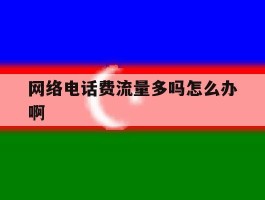 网络电话费流量多吗怎么办啊