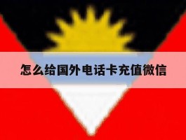 怎么给国外电话卡充值微信