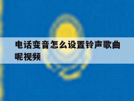 电话变音怎么设置铃声歌曲呢视频