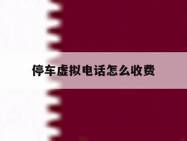 停车虚拟电话怎么收费
