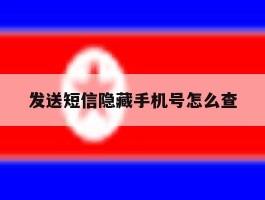 发送短信隐藏手机号怎么查