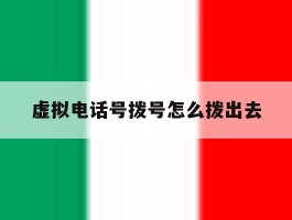 虚拟电话号拨号怎么拨出去