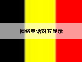 网络电话对方显示