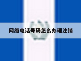 网络电话号码怎么办理注销