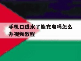 手机口进水了能充电吗怎么办视频教程
