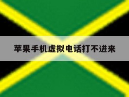 苹果手机虚拟电话打不进来