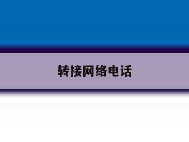 转接网络电话